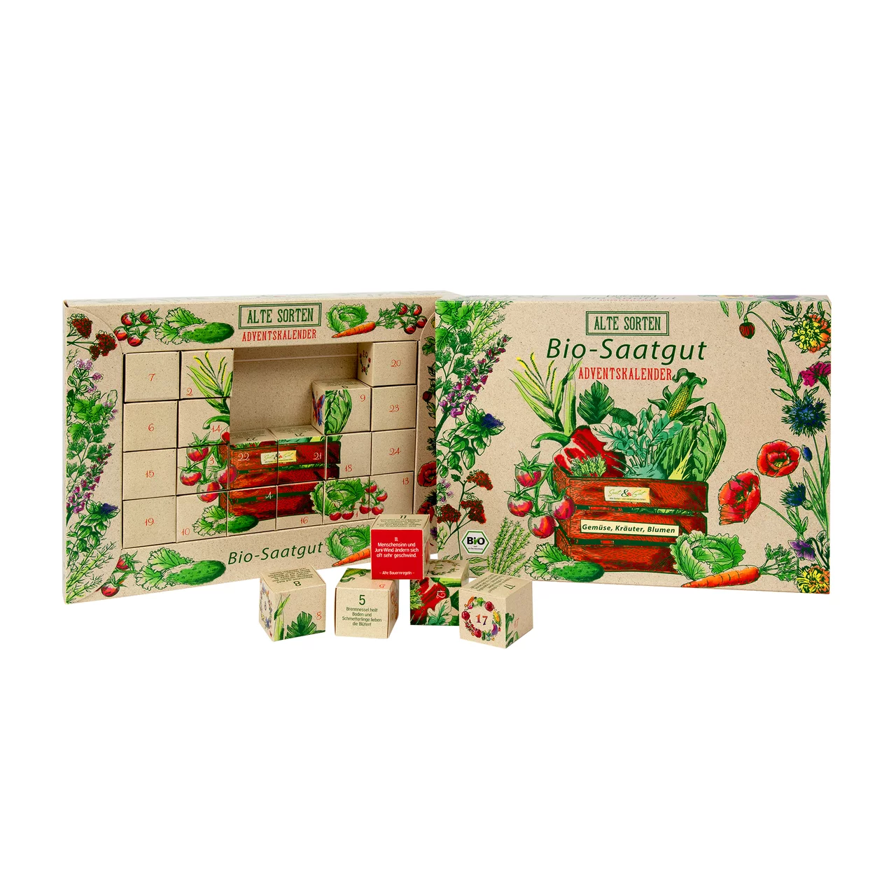 Saatgut-Adventskalender 2023  Gemse, Kruter & Blumen