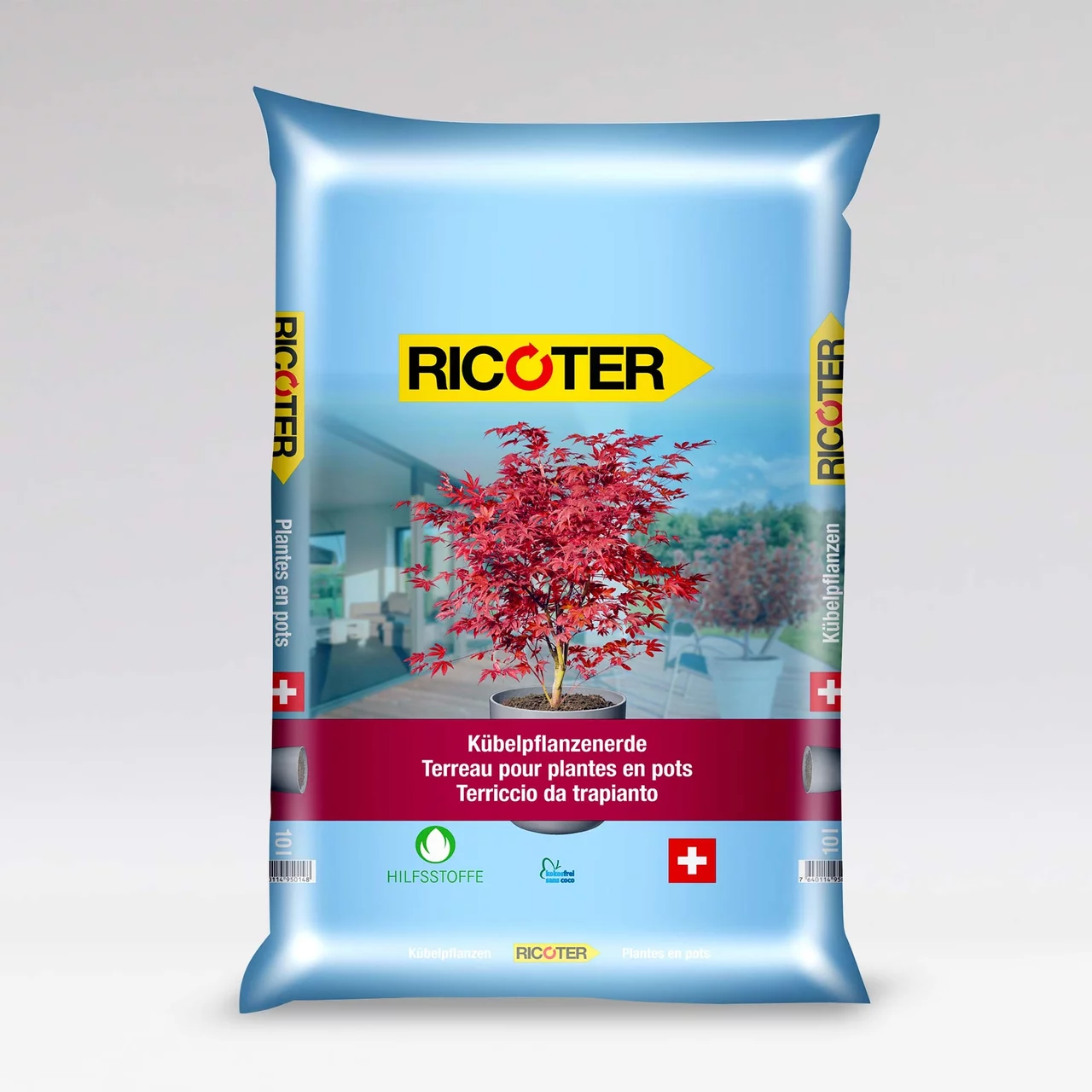 Produktbild zu «Kübelpflanzenerde Bioline» | © Ricoter Erdaufbereitung AG