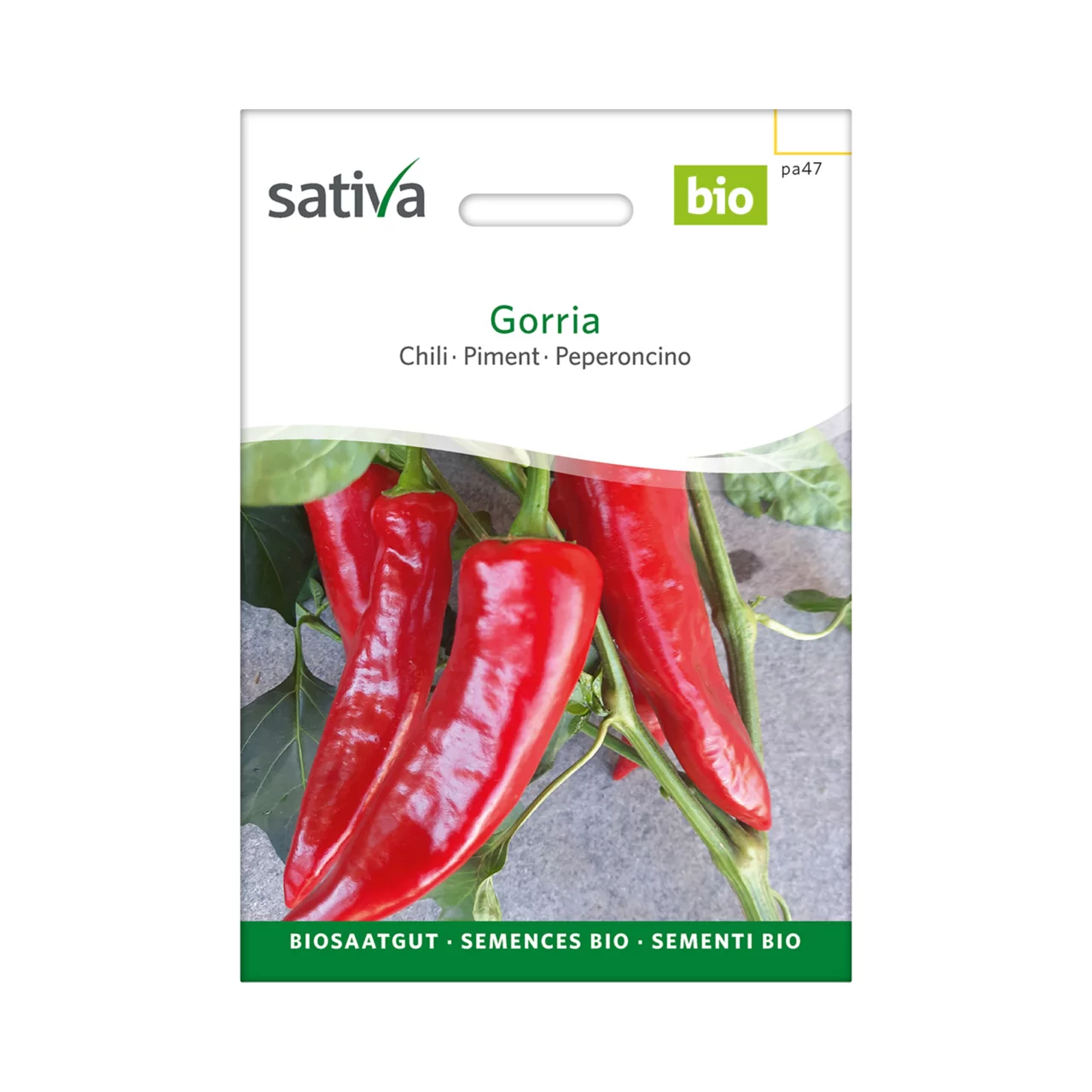Produktbild zu «Biosamen Chili Gorria» | © Sativa Rheinau AG