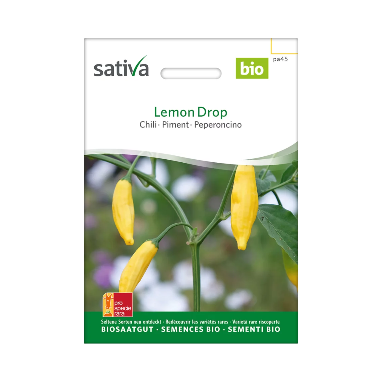 Produktbild zu «Biosamen Chili Lemon Drop» | © Sativa Biosaatgut GmbH