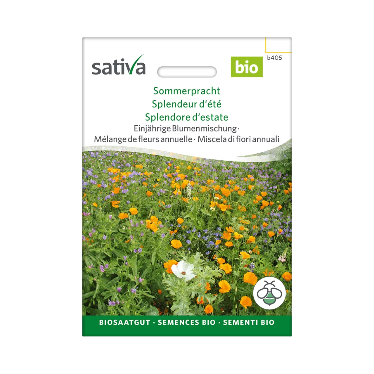 Produktbild zu «Biosamen Blumenmischung Sommerpracht» | © Sativa Rheinau AG