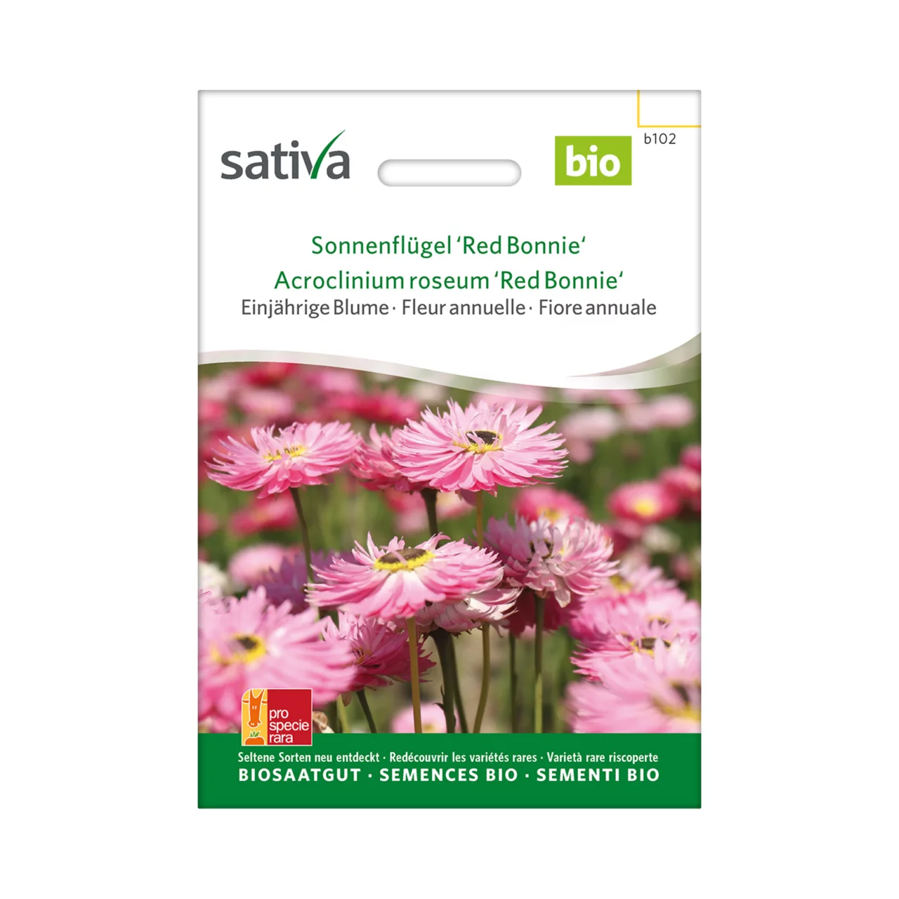 Produktbild zu «Biosamen Blume Sonnenflügel Red Bonnie» | © Sativa Rheinau AG