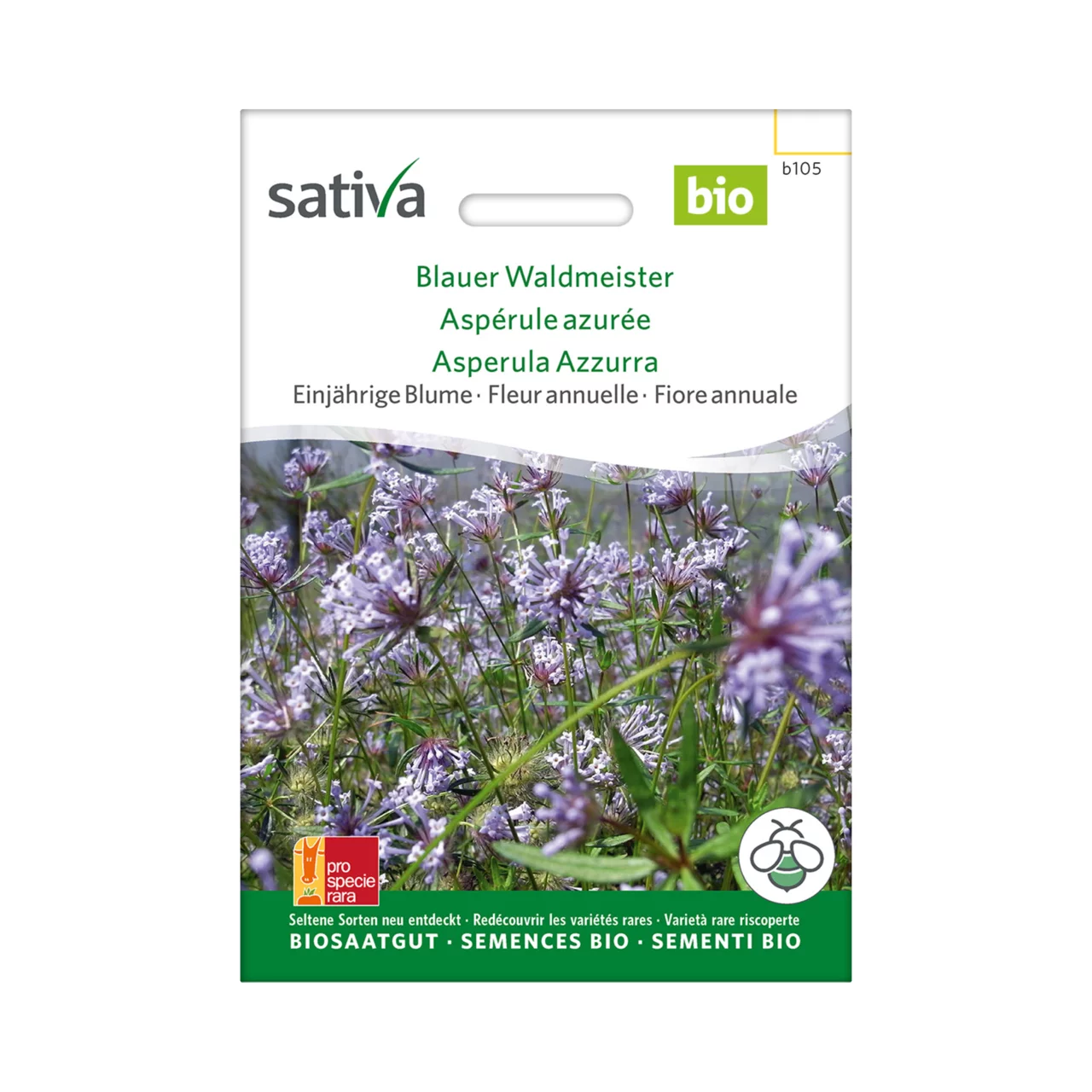 Produktbild zu «Biosamen Blume Blauer Waldmeister» | © Sativa Rheinau AG