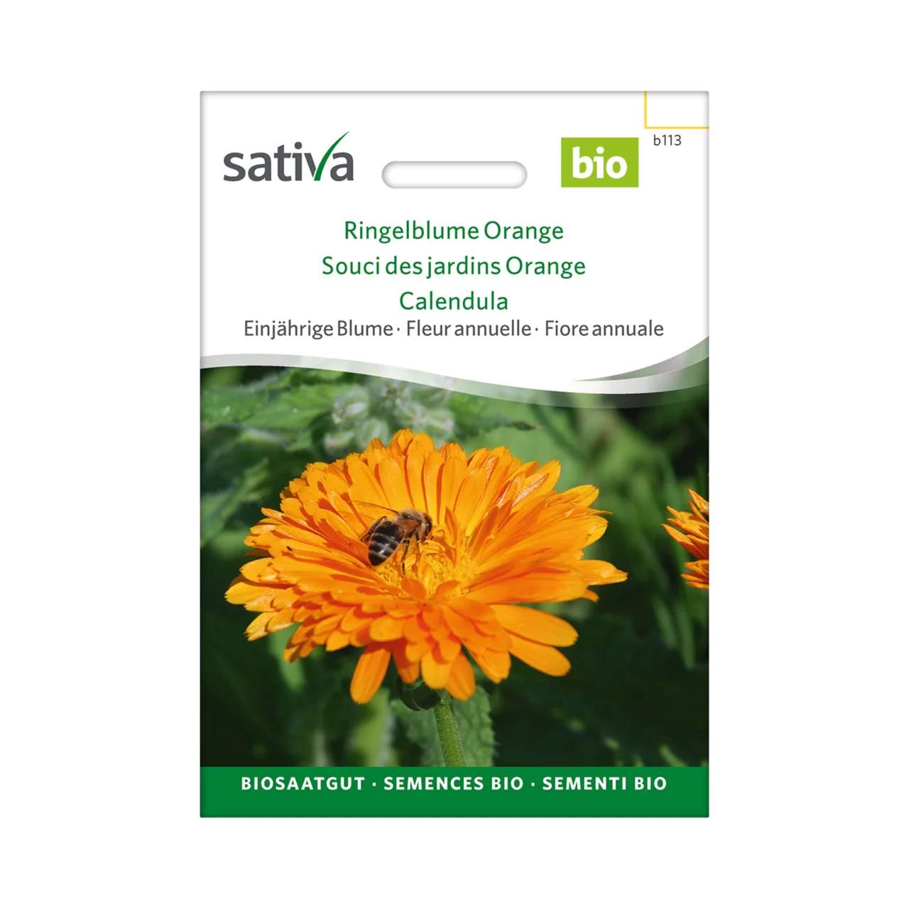 Produktbild zu «Biosamen Ringelblume Orange» | © Sativa Rheinau AG