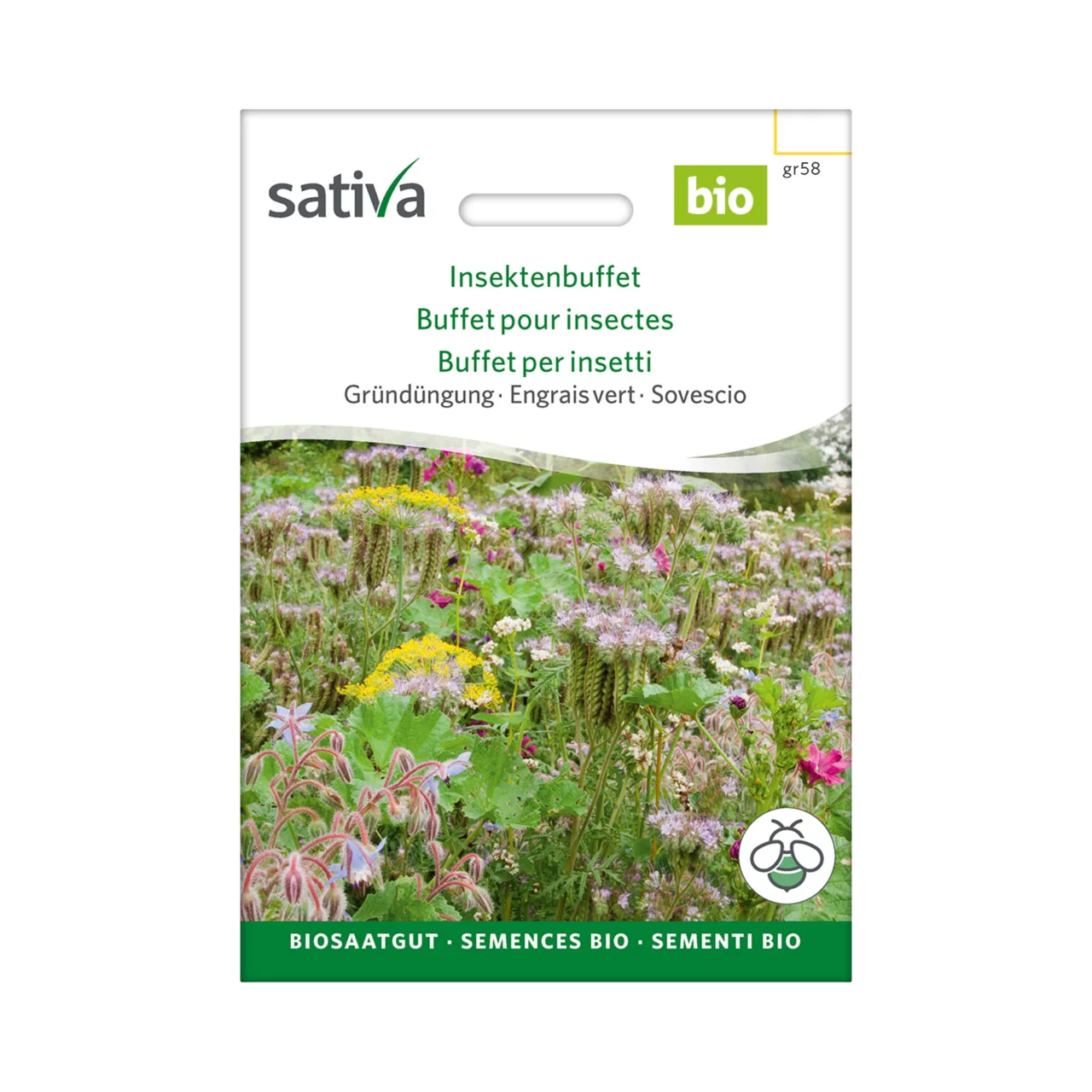 Produktbild zu «Biosamen Gründüngung Insektenbuffet» | © Sativa Rheinau AG