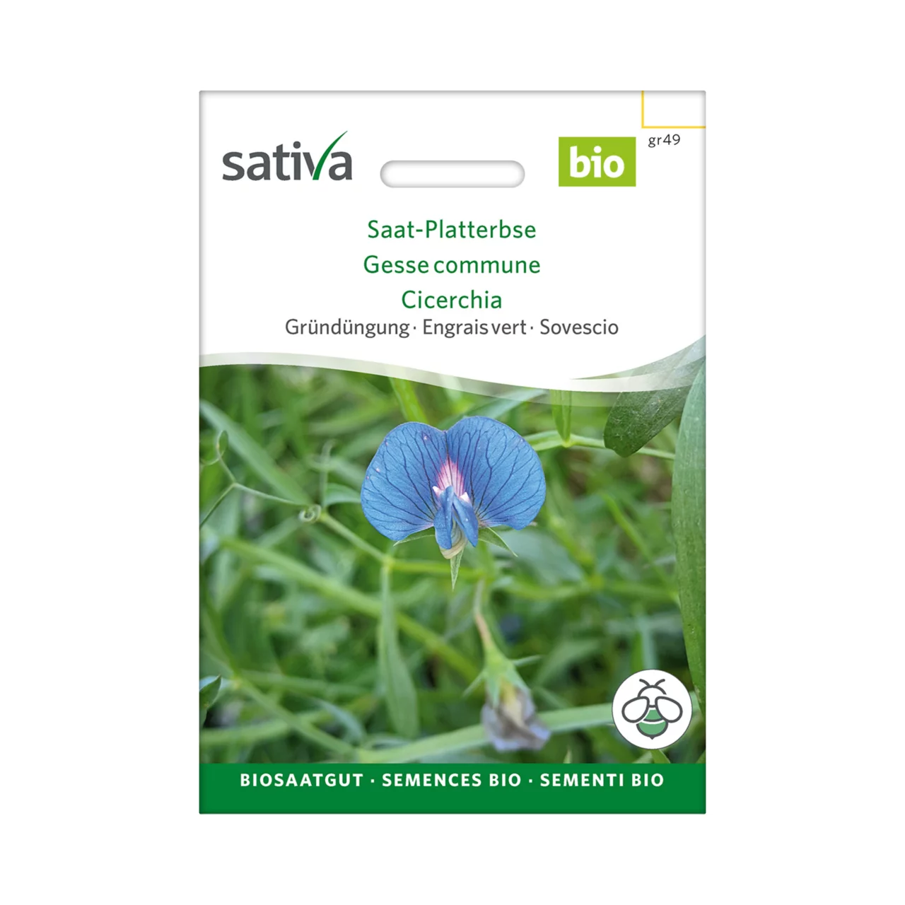 Image du produit pour «Semences bio Engrais vert Gesse commune» | © Sativa Rheinau AG