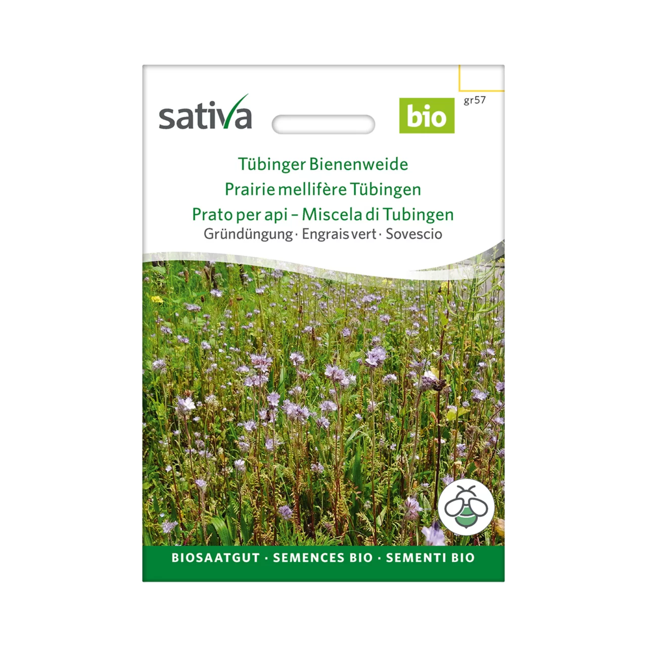 Produktbild zu «Biosamen Gründüngung Tübinger Bienenweide» | © Sativa Rheinau AG