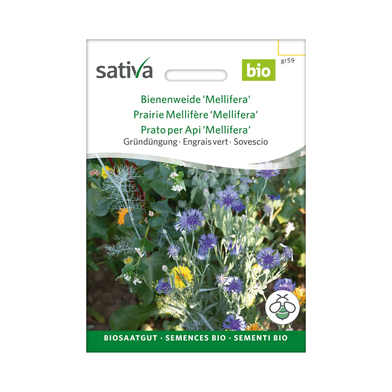 Produktbild zu «Biosamen Gründüngung Bienenweide Mellifera» | © Sativa Rheinau AG