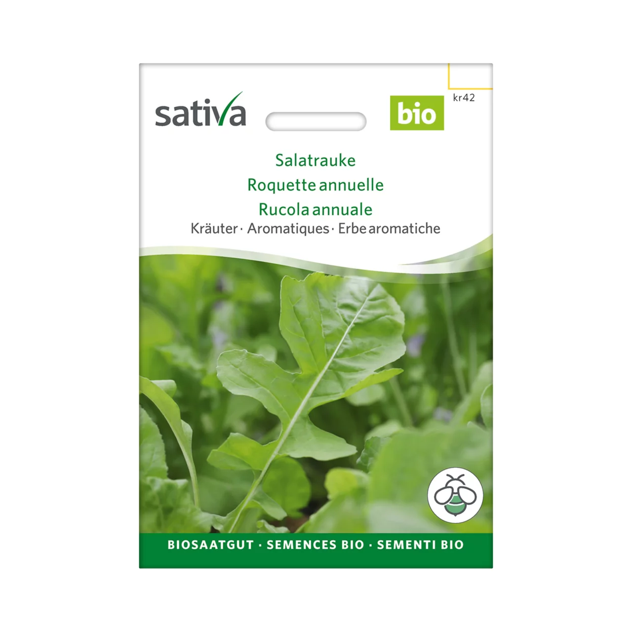 Produktbild zu «Biosamen Salatrauke» | © Sativa Rheinau AG