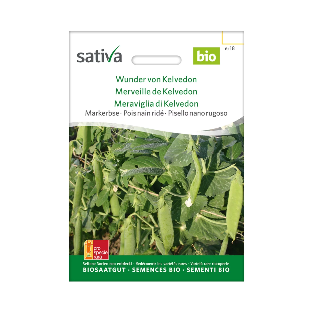 Produktbild zu «Biosamen Markerbse Wunder von Kelvedon» | © Sativa Rheinau AG