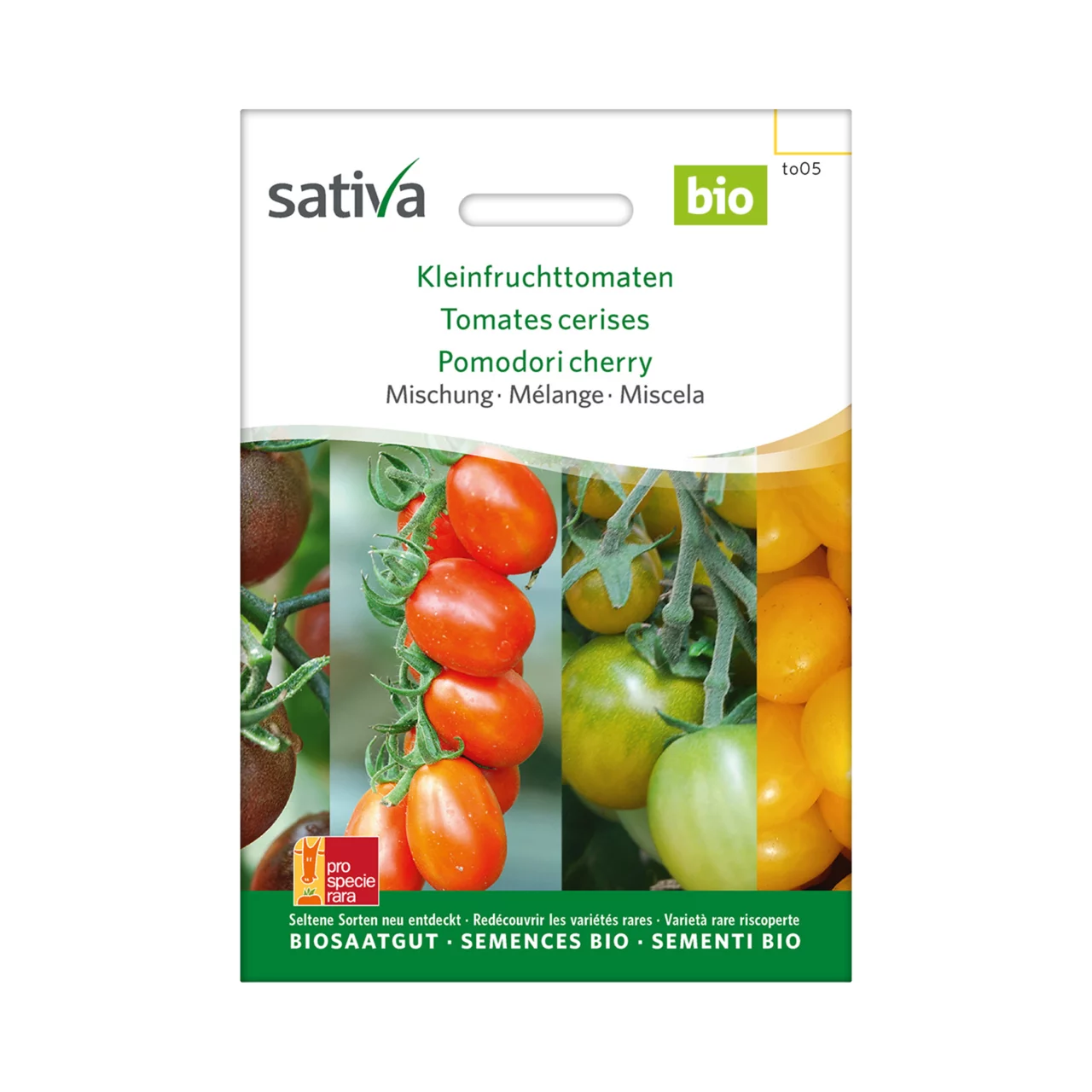 Produktbild zu «Biosamen Kleinfruchttomaten Mischung» | © Sativa Rheinau AG