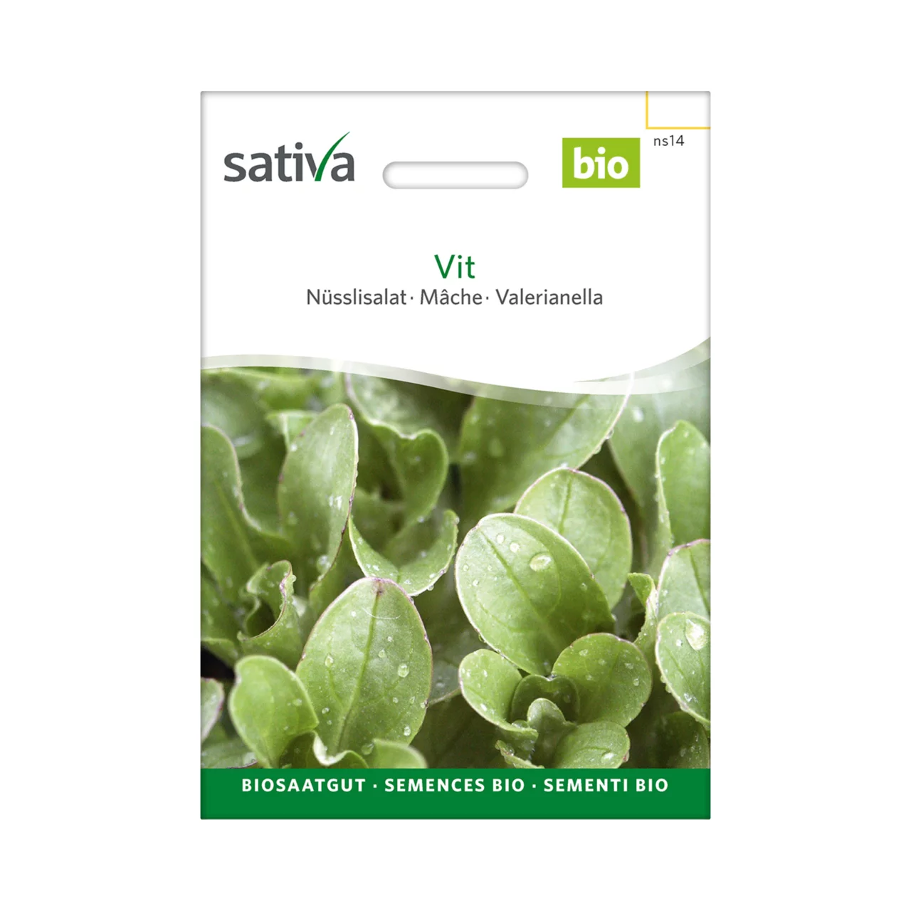 Produktbild zu «Biosamen Nüsslisalat Vit» | © Sativa Biosaatgut GmbH