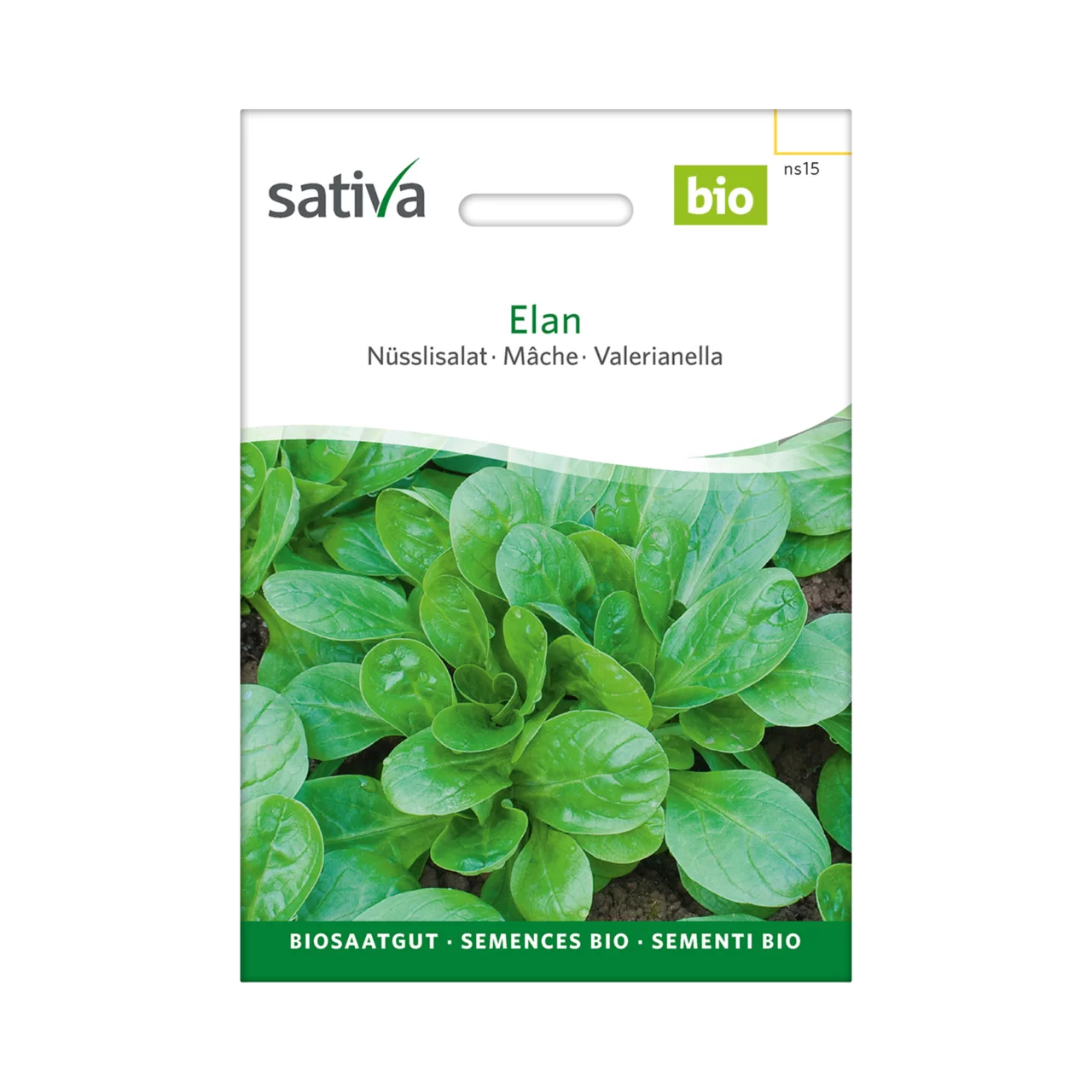 Produktbild zu «Biosamen Nüsslisalat Elan» | © Sativa Rheinau AG