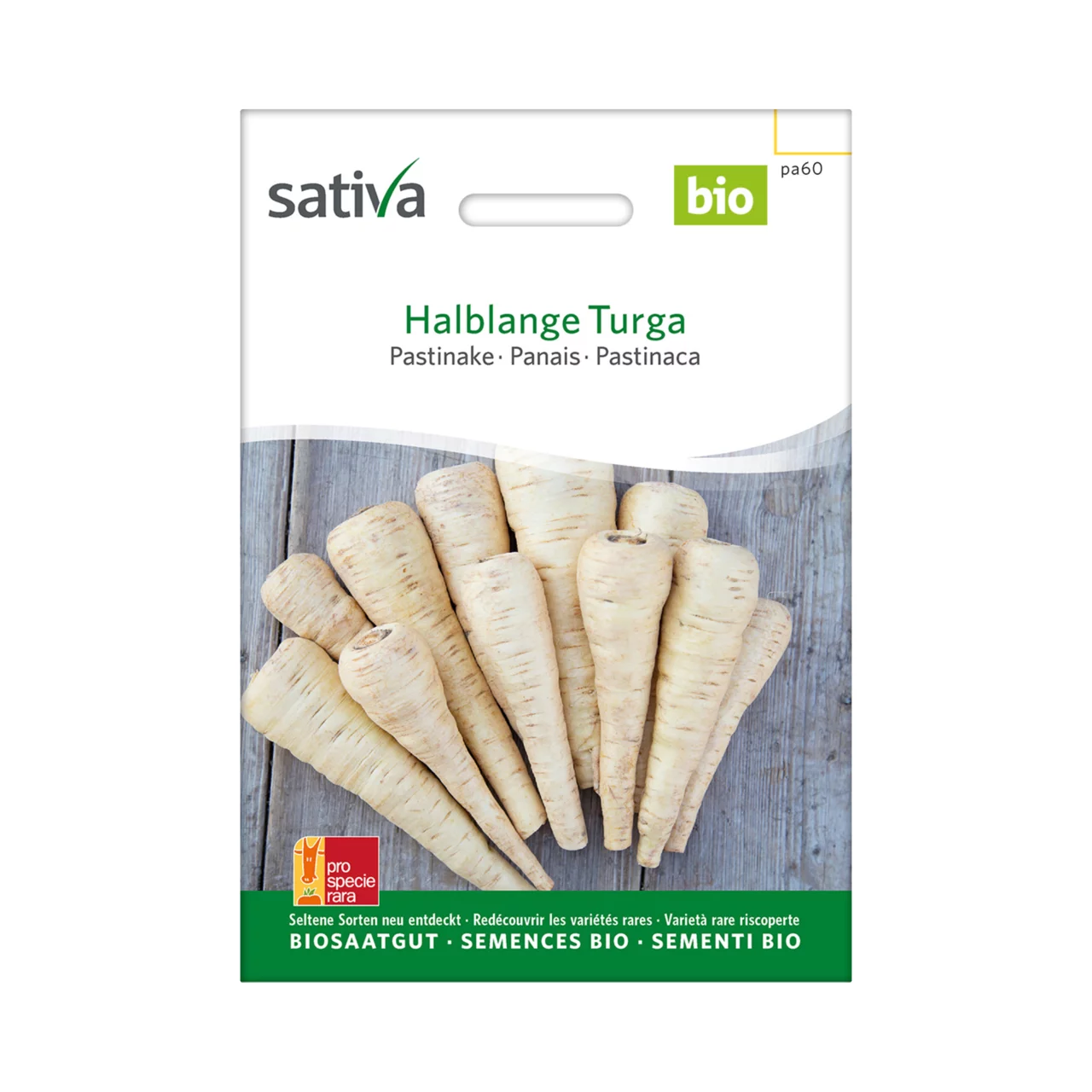 Produktbild zu «Biosamen Pastinake Halblange Turga» | © Sativa Rheinau AG