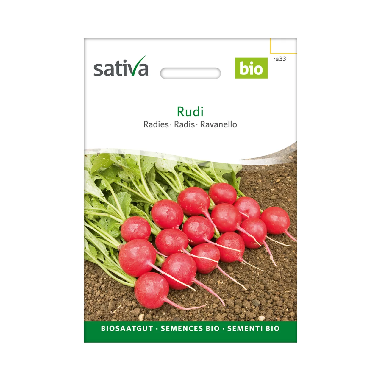 Produktbild zu «Biosamen Radies Rudi» | © Sativa Rheinau AG