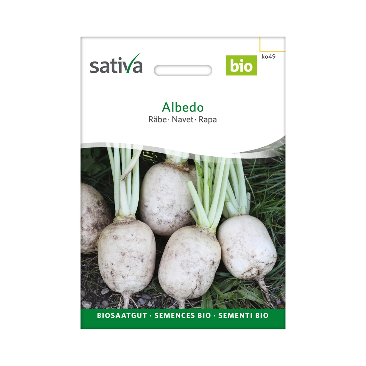 Produktbild zu «Biosamen Weisse Räbe» | © Sativa Rheinau AG