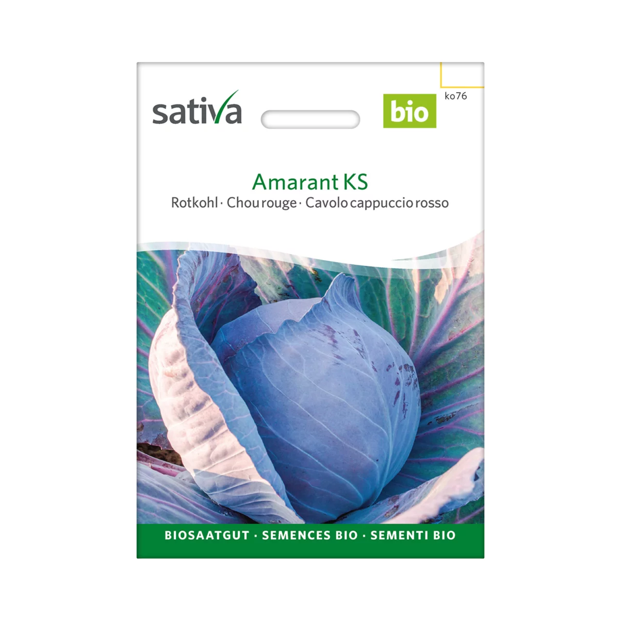 Produktbild zu «Biosamen Rotkohl Amarant KS» | © Sativa Rheinau AG