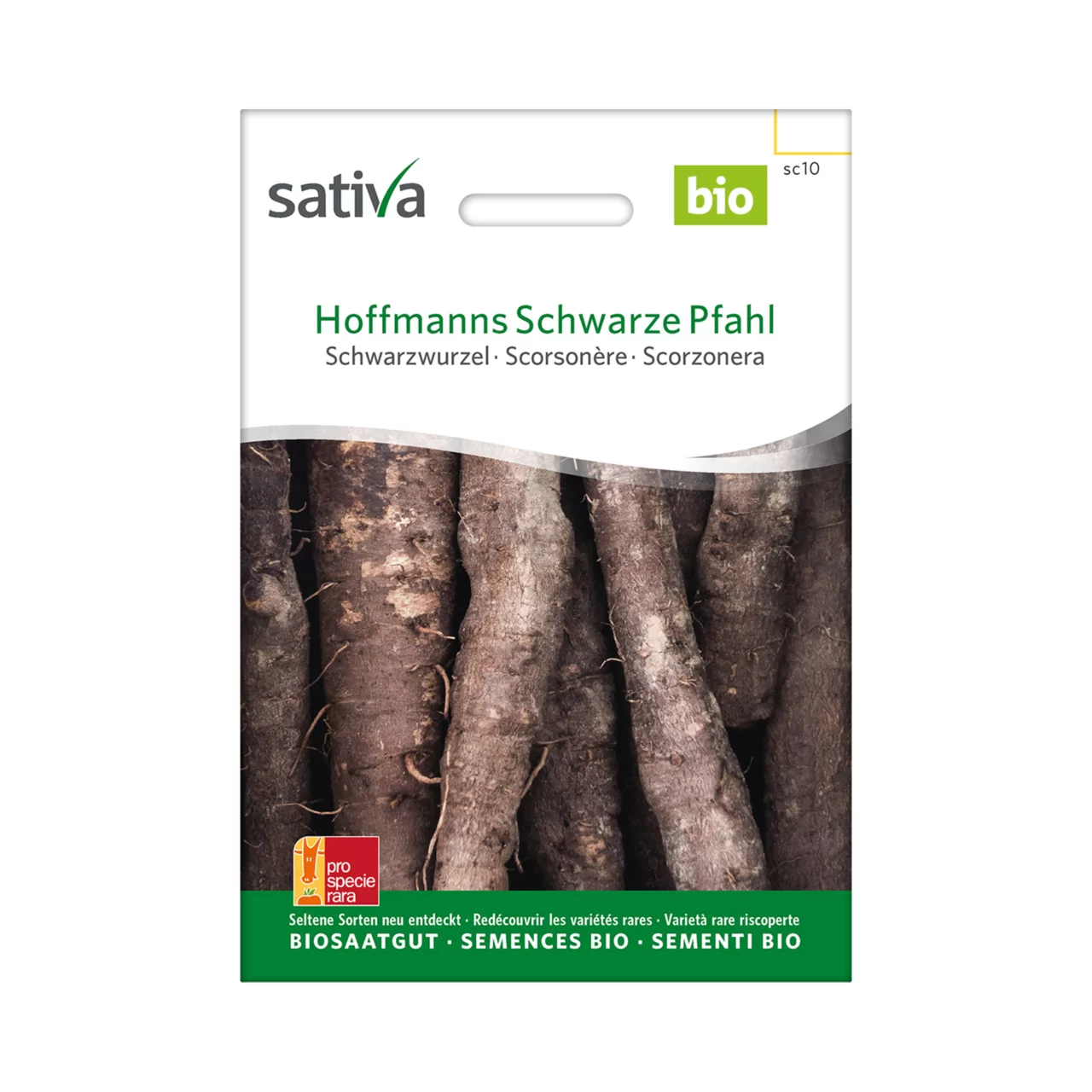 Produktbild zu «Biosamen Schwarzwurzel Hoffmanns Schwarze Pfahl» | © Sativa Rheinau AG
