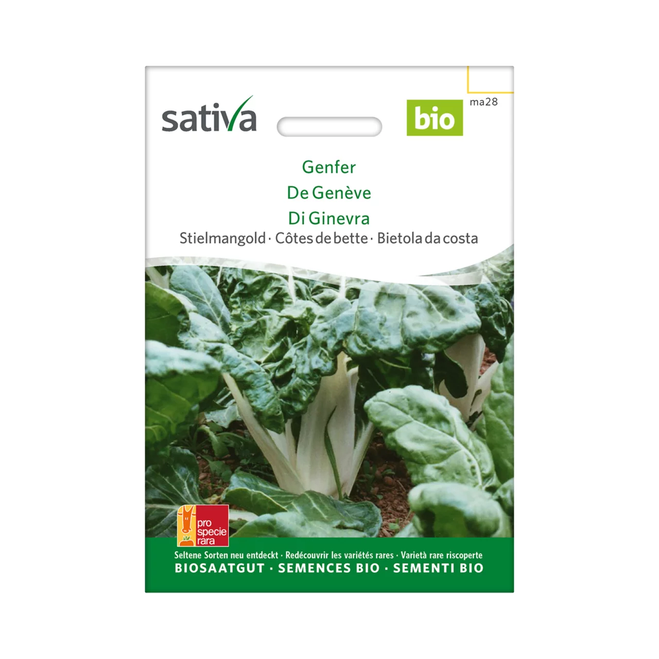 Produktbild zu «Biosamen Stielmangold Genfer» | © Sativa Rheinau AG