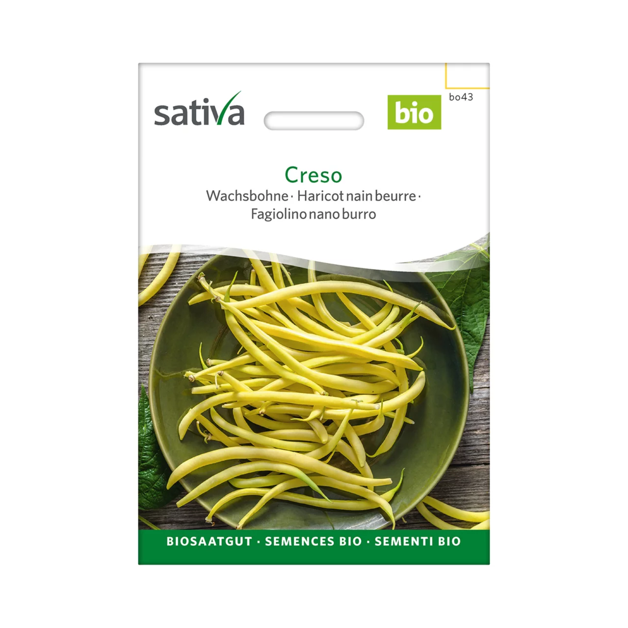 Produktbild zu «Biosamen Wachsbohne Creso» | © Sativa Rheinau AG