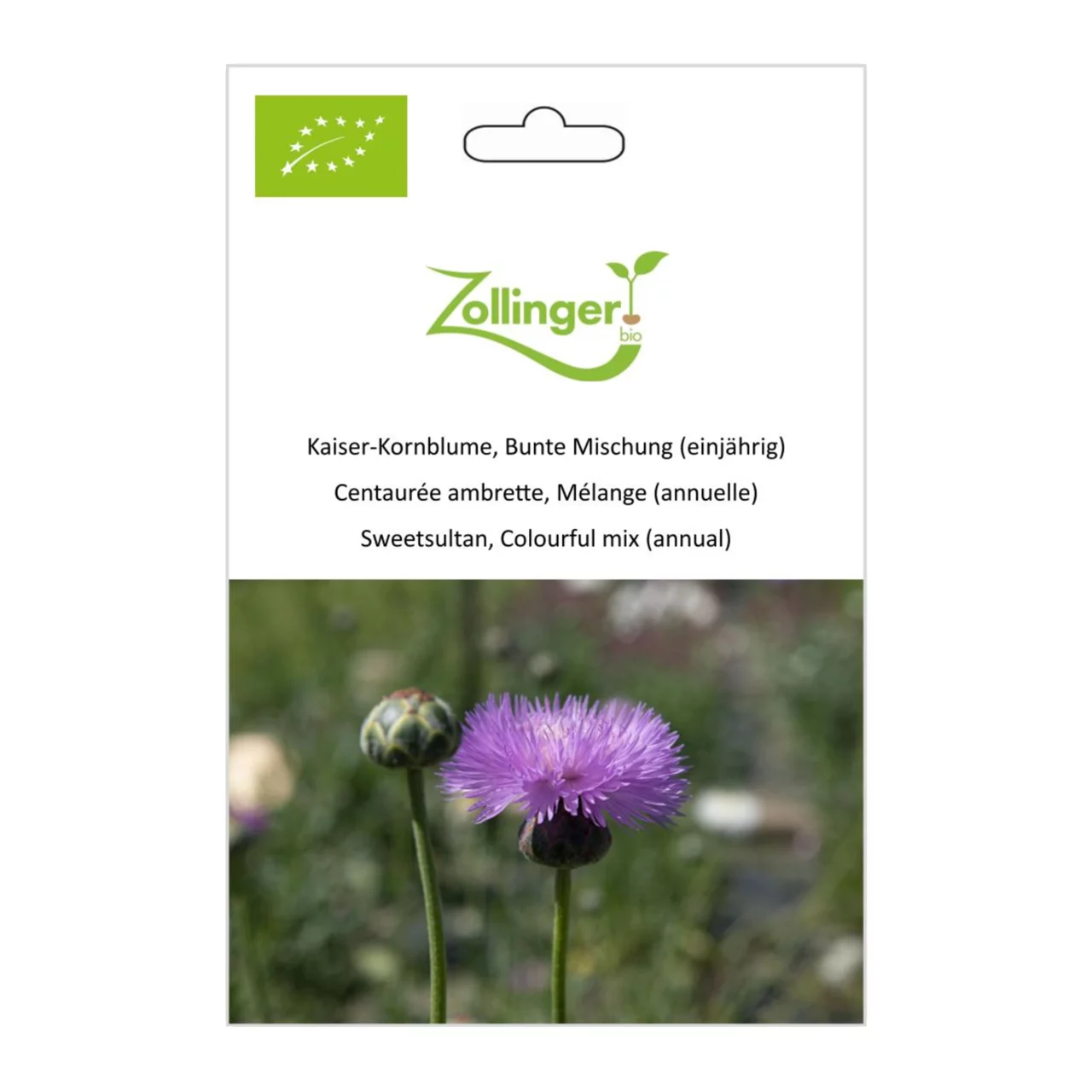 Produktbild zu «Biosamen Kaiser-Kornblume, Bunte Mischung (einjährig)» | © Zollinger Bio Sàrl