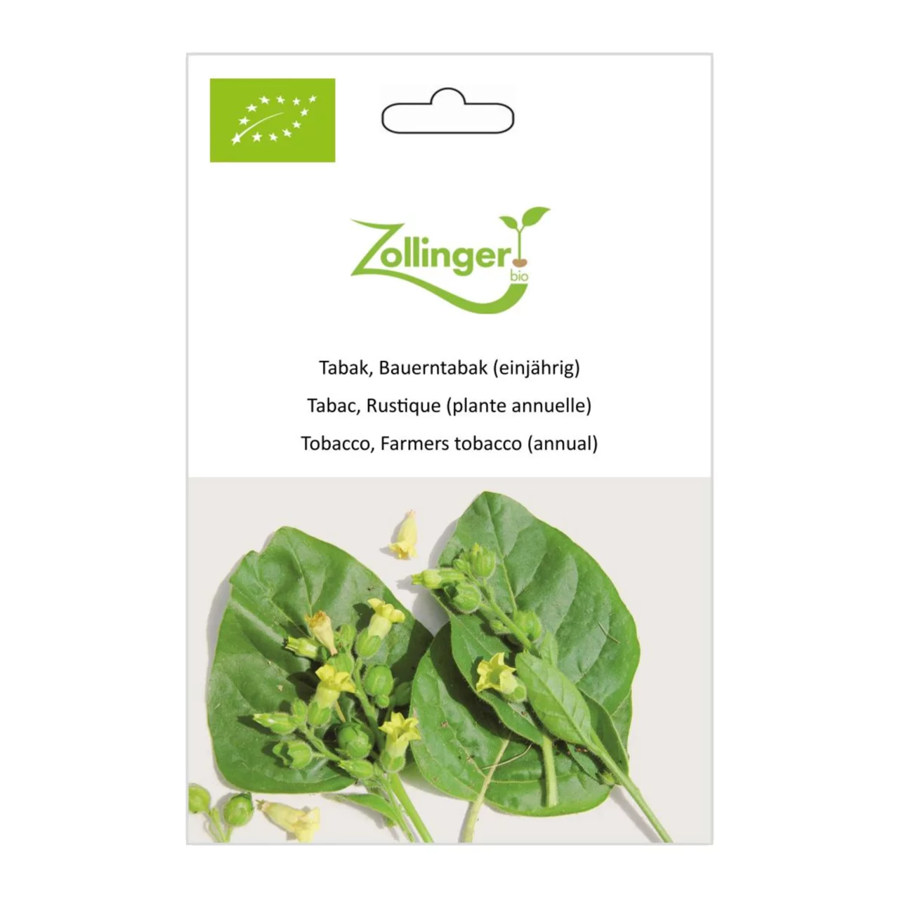 Produktbild zu «Biosamen Tabak, Bauerntabak (einjährig)» | © Zollinger Bio Sàrl