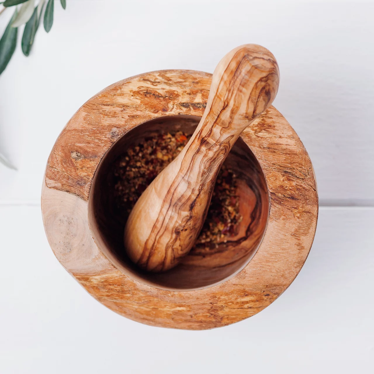 Produktbild zu «Mörser aus Olivenholz» | © Selbrae House Ltd