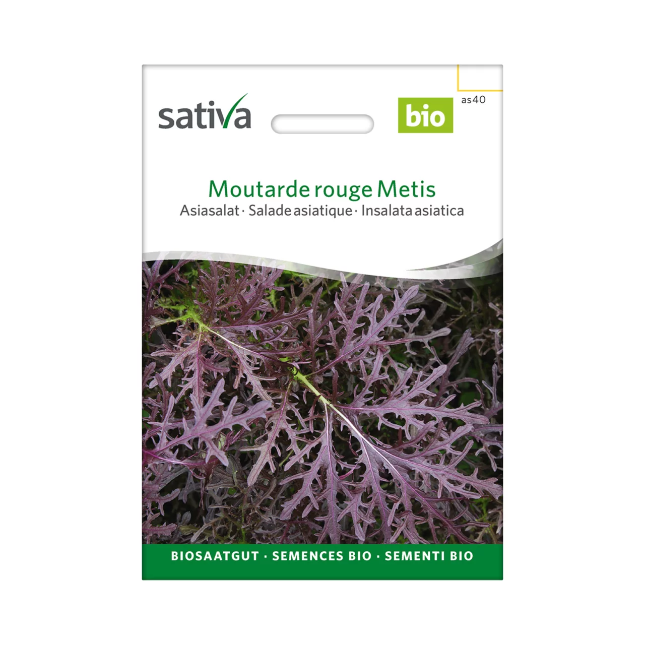 Image du produit pour «Semences bio Salade asiatique Moutarde Rouge Metis» | © Sativa Rheinau AG