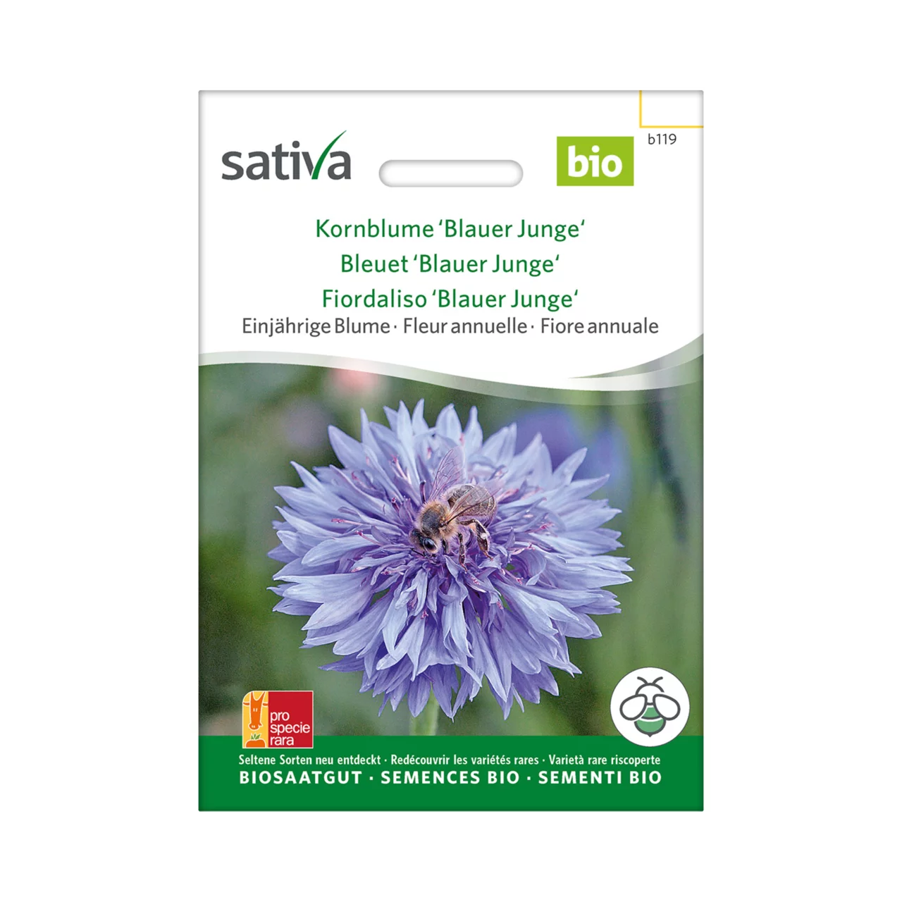 Produktbild zu «Biosamen Kornblume Blauer Junge» | © Sativa Rheinau AG