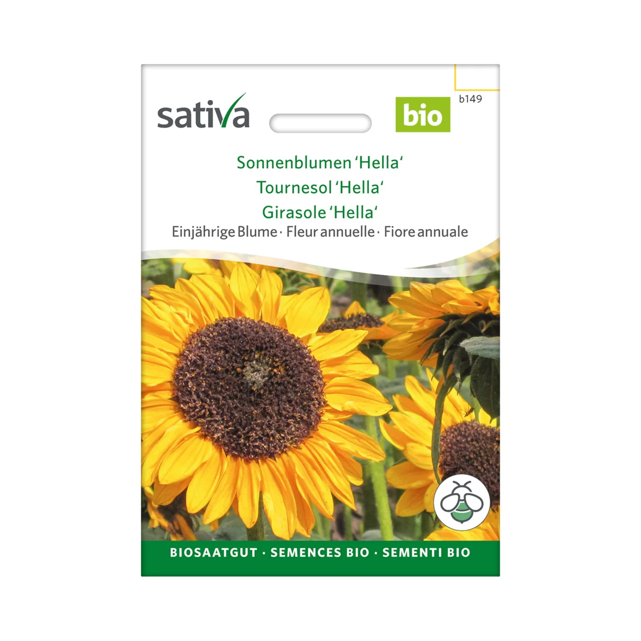 Produktbild zu «Biosamen Sonnenblumen Hella» | © Sativa Rheinau AG