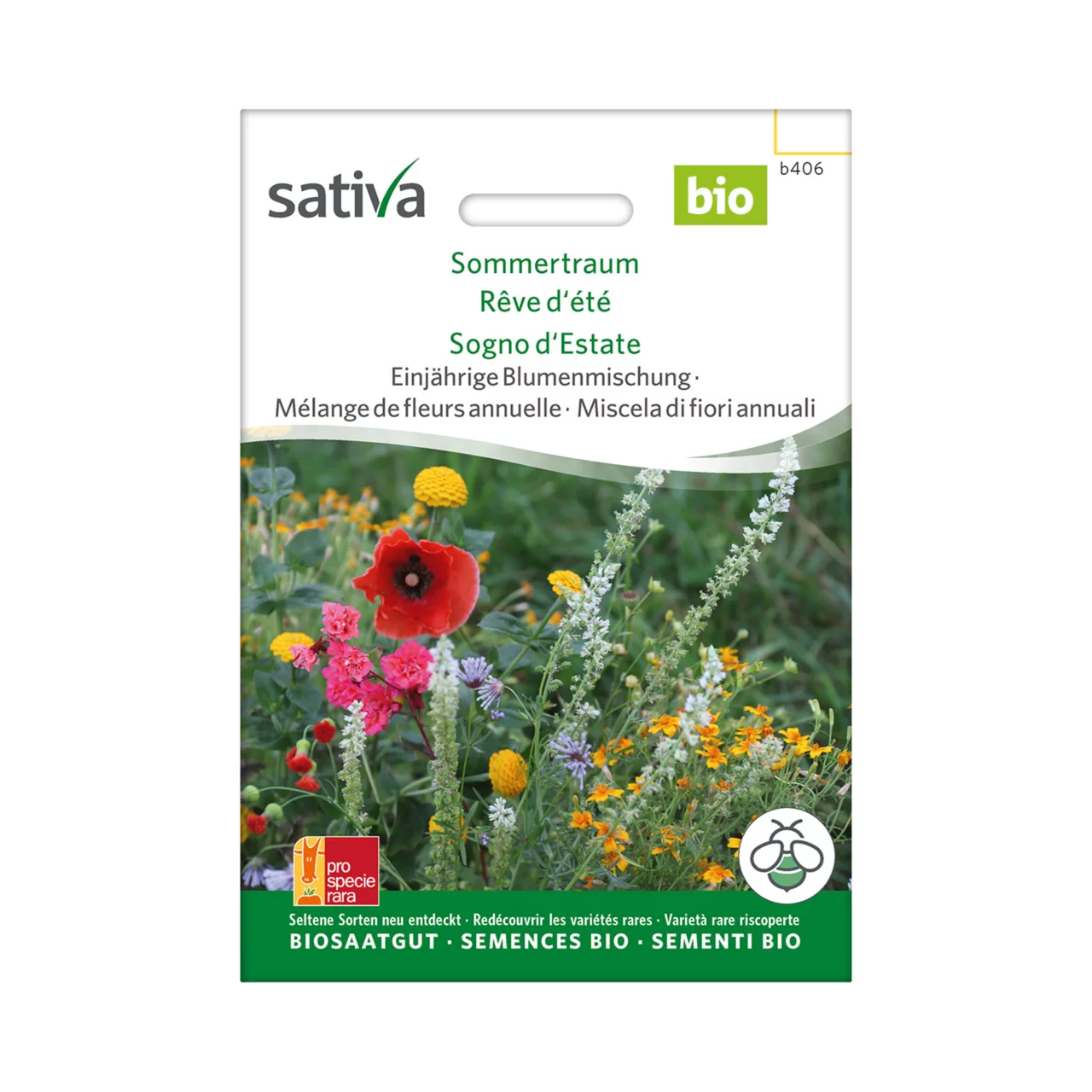 Produktbild zu «Biosamen Blumenmischung Einjähriger Sommertraum» | © Sativa Biosaatgut GmbH