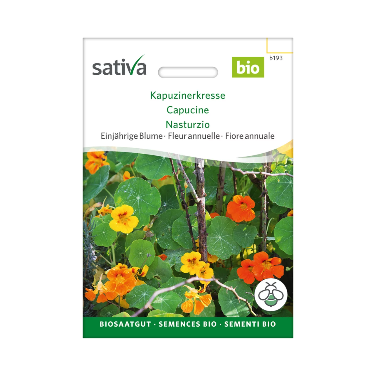 Produktbild zu «Biosamen Kapuzinerkresse» | © Sativa Rheinau AG
