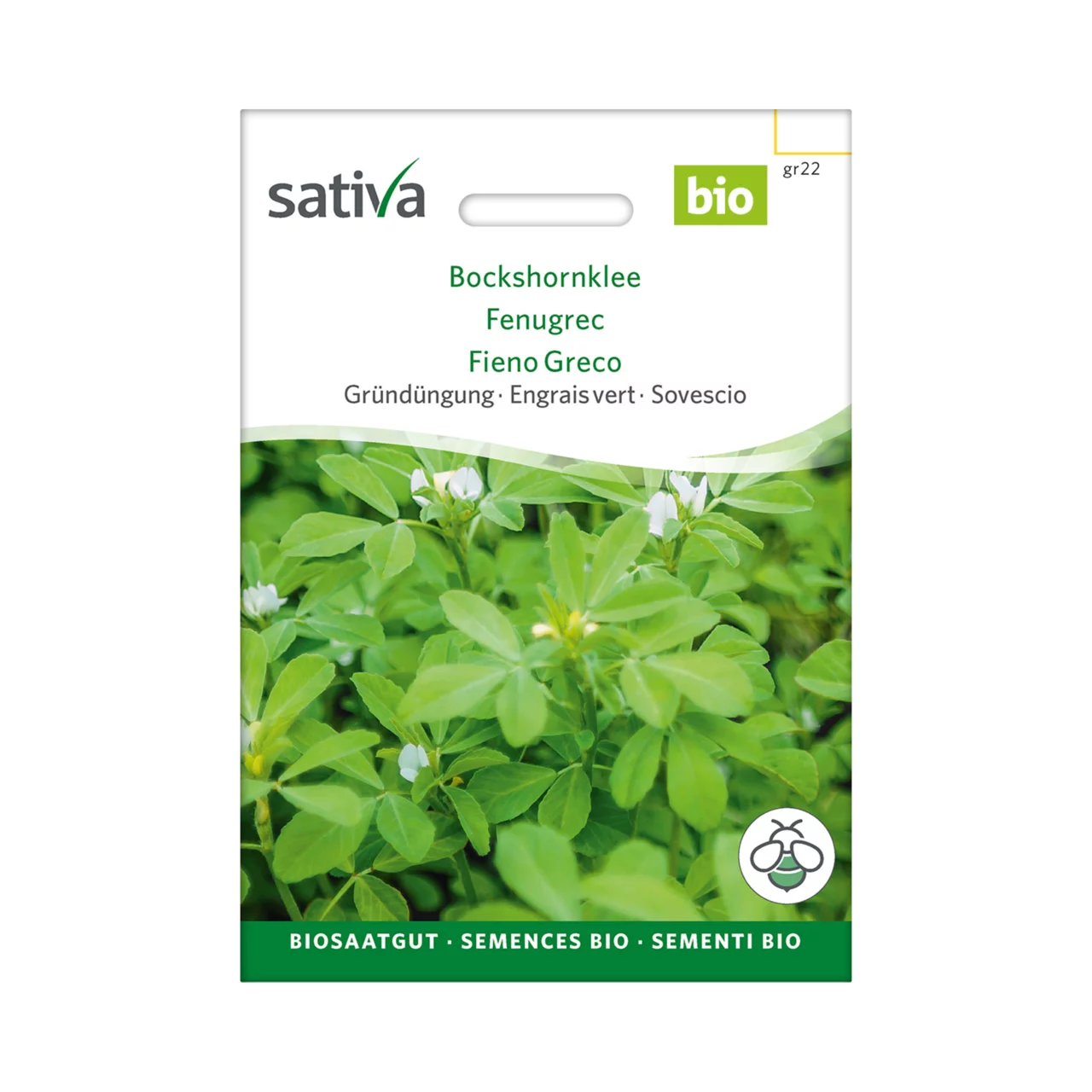 Produktbild zu «Biosamen Gründüngung Bockshornklee» | © Sativa Rheinau AG