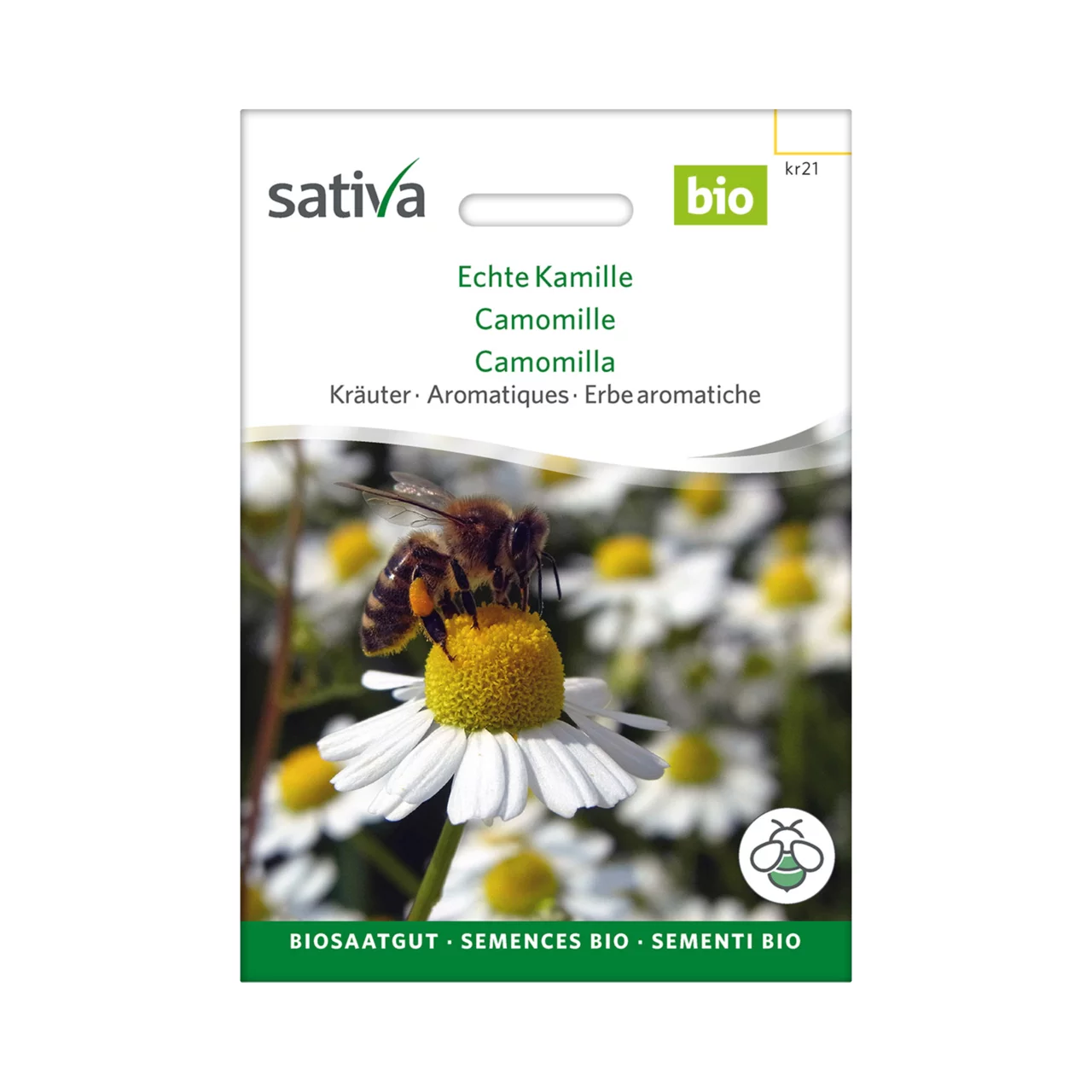 Produktbild zu «Biosamen Echte Kamille» | © Sativa Rheinau AG