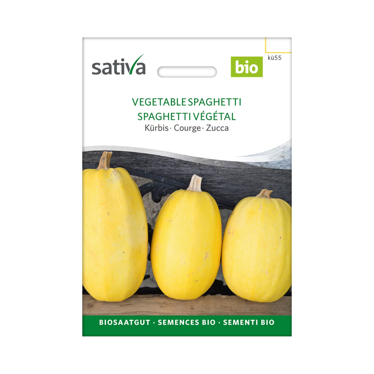 Produktbild zu «Biosamen Kürbis Vegetable Spaghetti» | © Sativa Rheinau AG