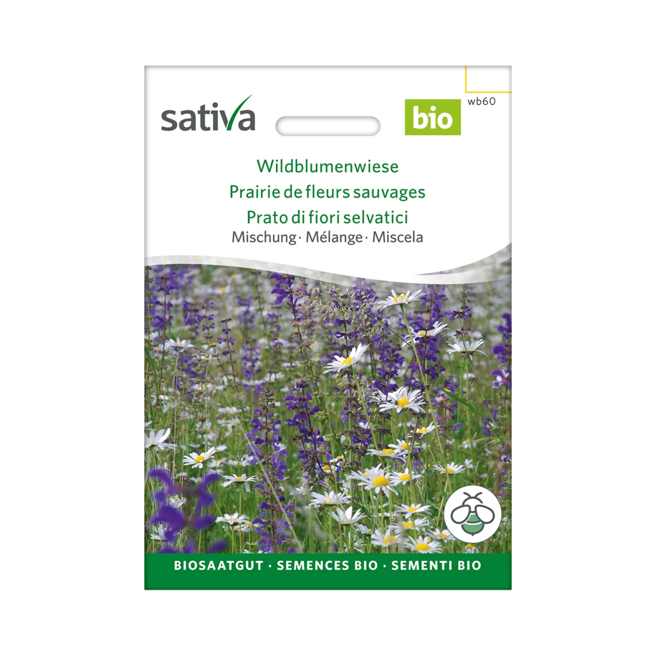 Produktbild zu «Biosamen Wildblumenwiesen-Mischung» | © Sativa Rheinau AG