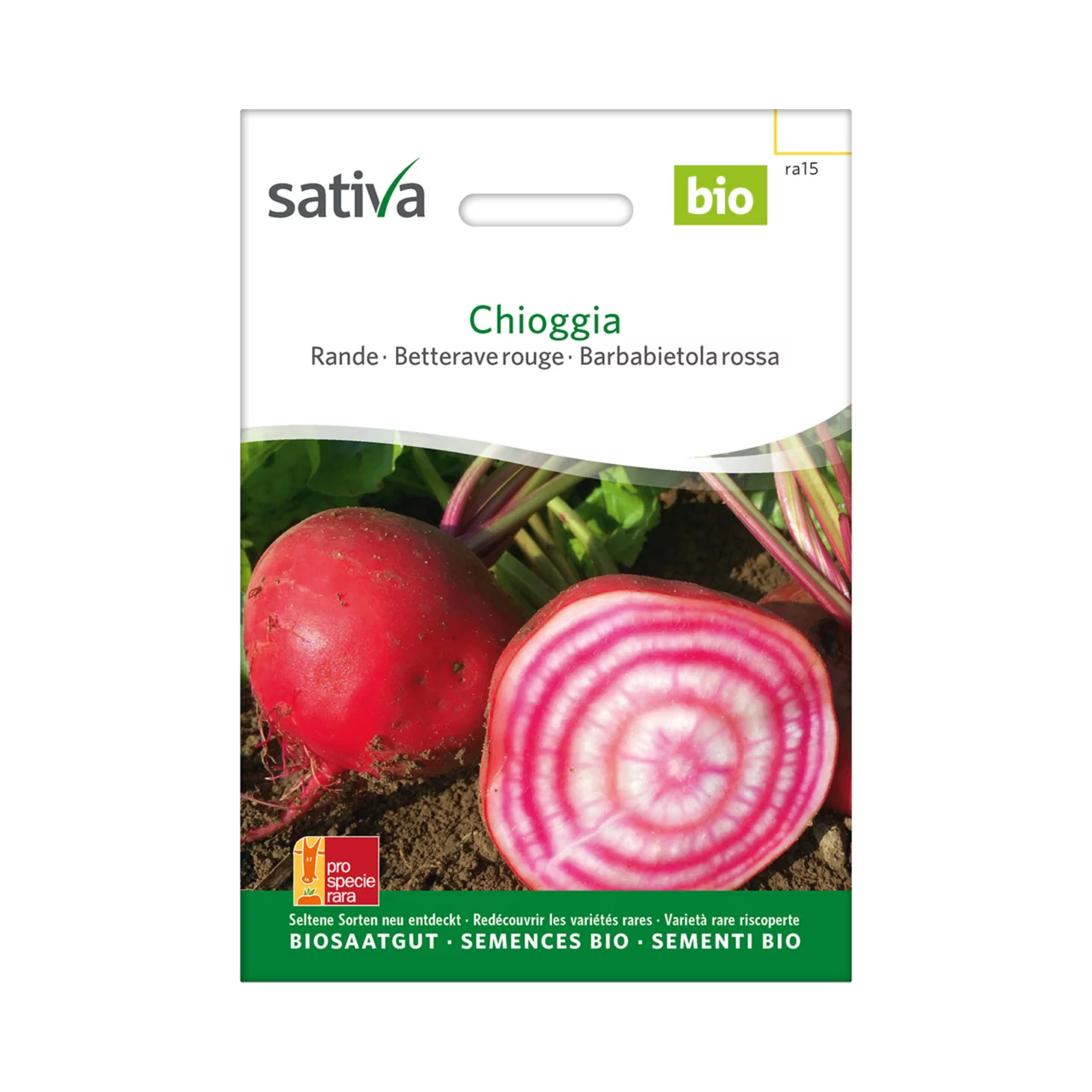 Image du produit pour «Semences bio Betterave rouge Chioggia» | © Sativa Rheinau AG