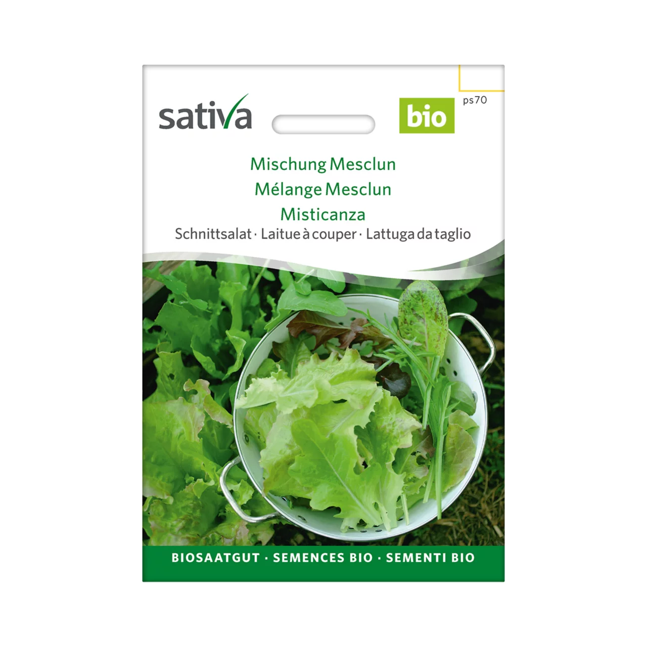 Image du produit pour «Semences bio Laitue à couper Mélange Mesclun» | © Sativa Rheinau AG