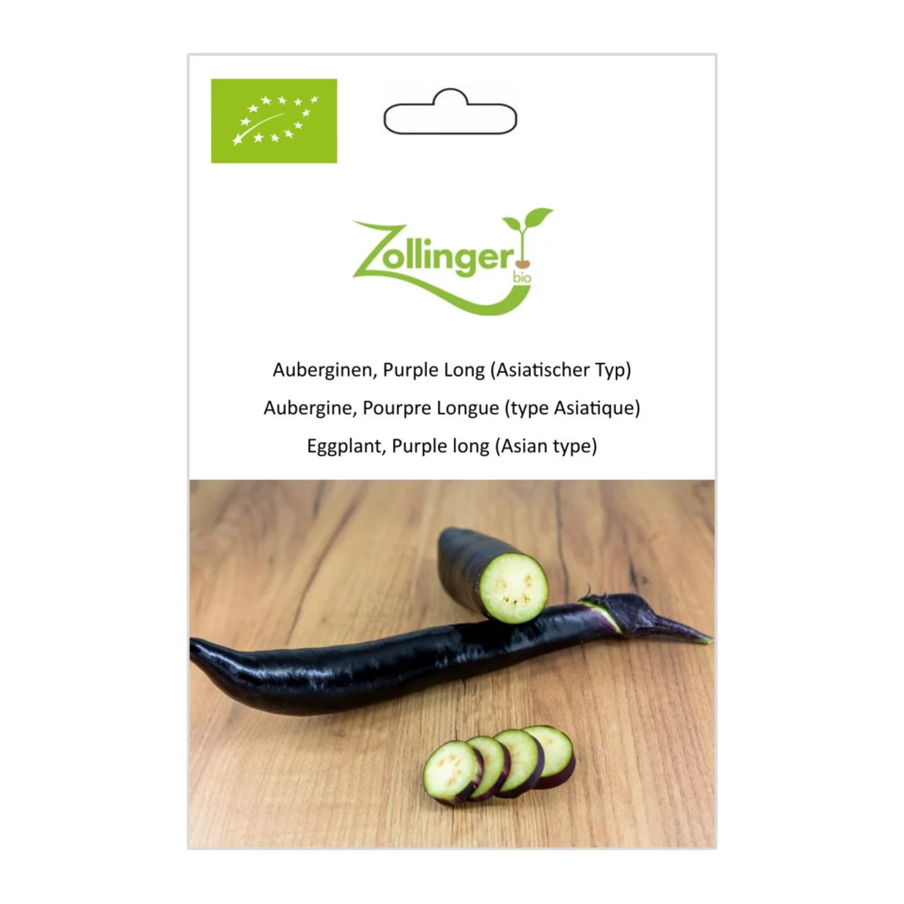 Image du produit pour «Semences bio Aubergine, Pourpre Longue» | © Zollinger Bio Sàrl