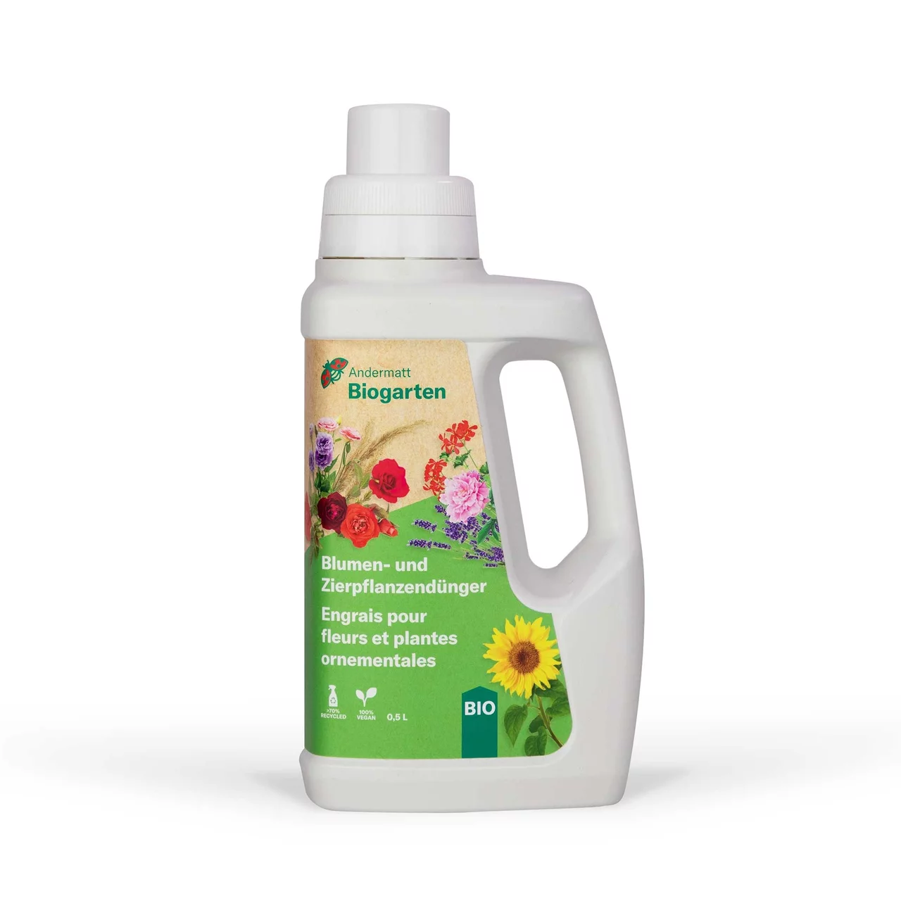 Produktbild zu «Blumen- und Zierpflanzendünger flüssig» | © Andermatt Biogarten AG