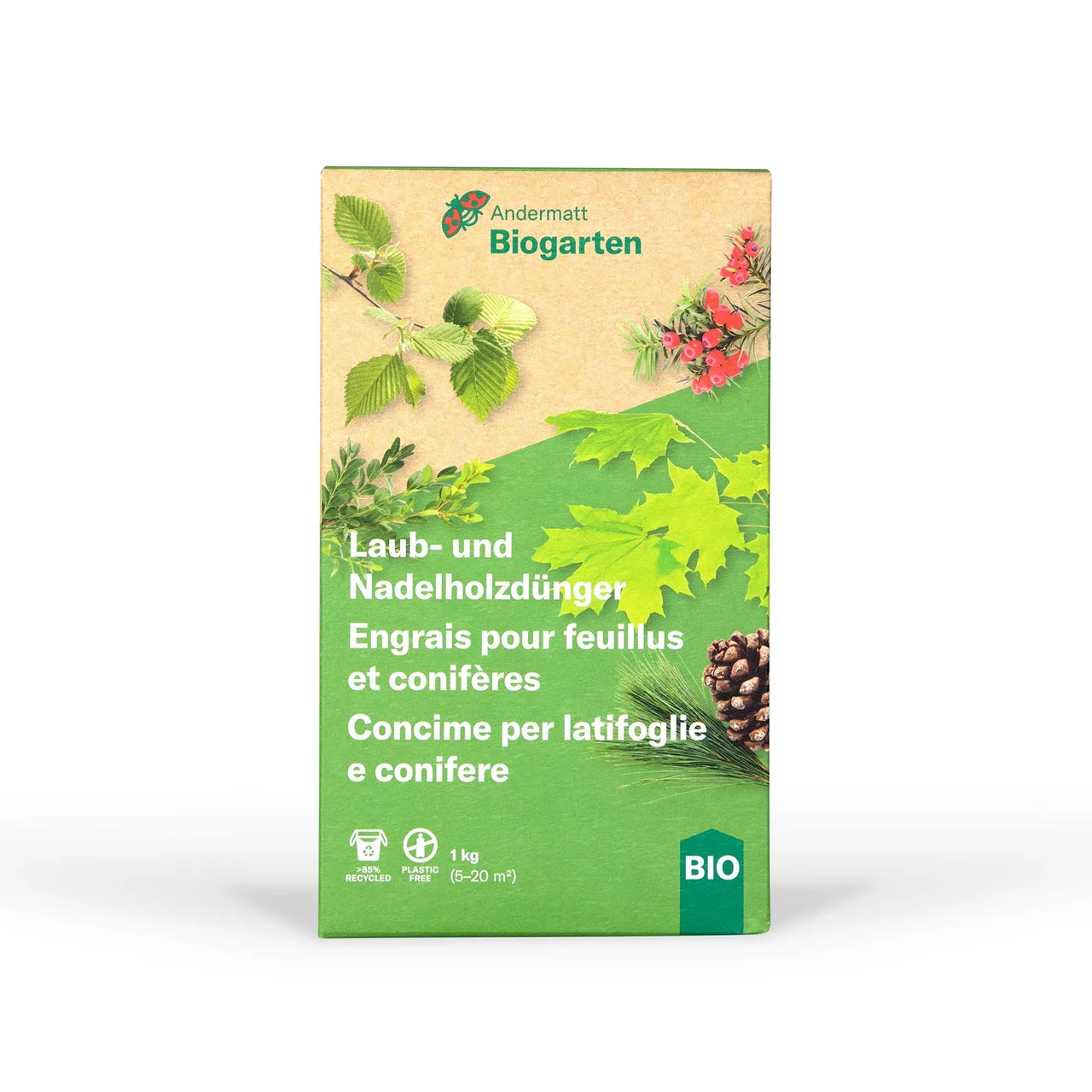 Produktbild zu «Laub- und Nadelholzdünger fest» | © Andermatt Biogarten AG