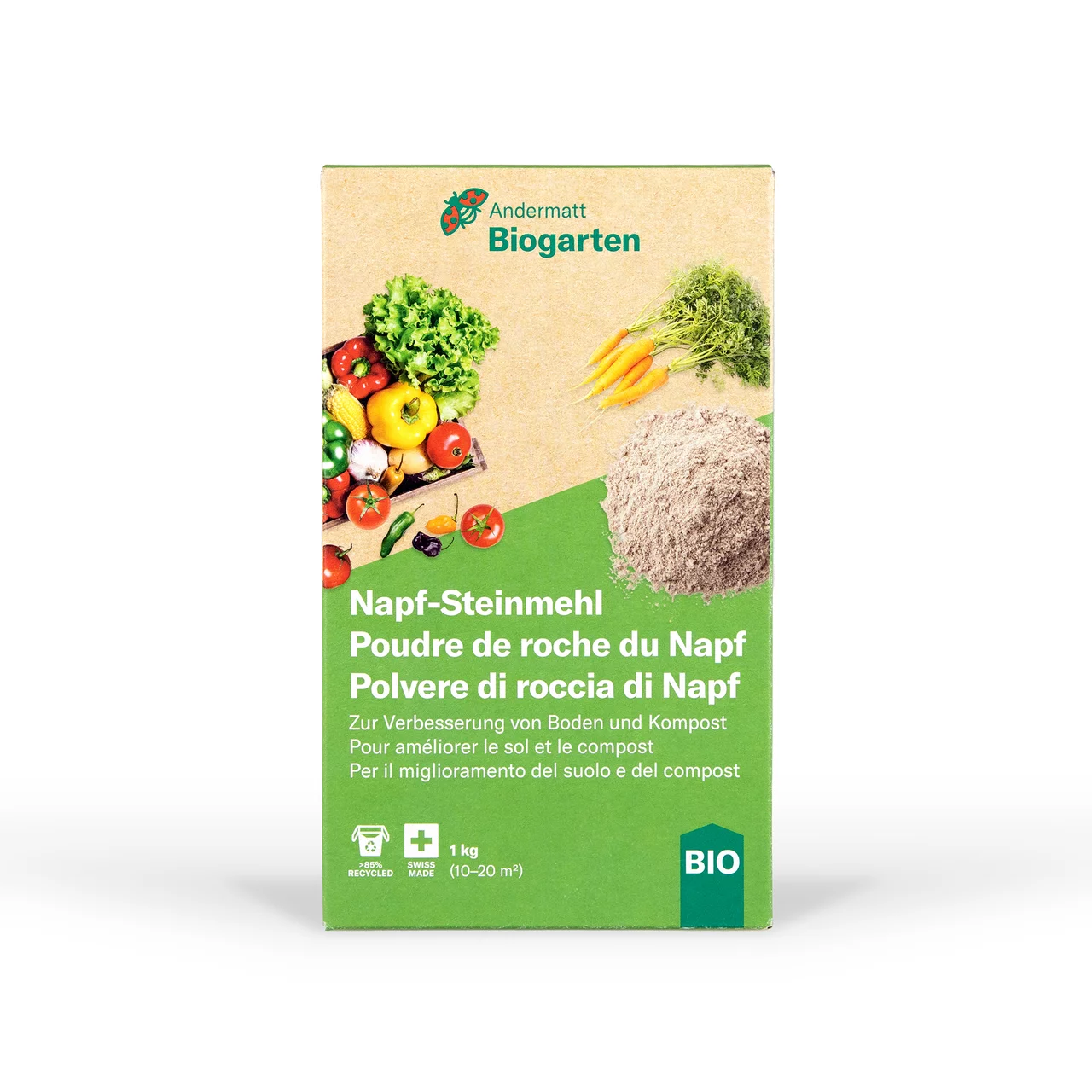 Image du produit pour «Poudre de roche du Napf - pour améliorer le sol et le compost» | © Andermatt Biogarten AG