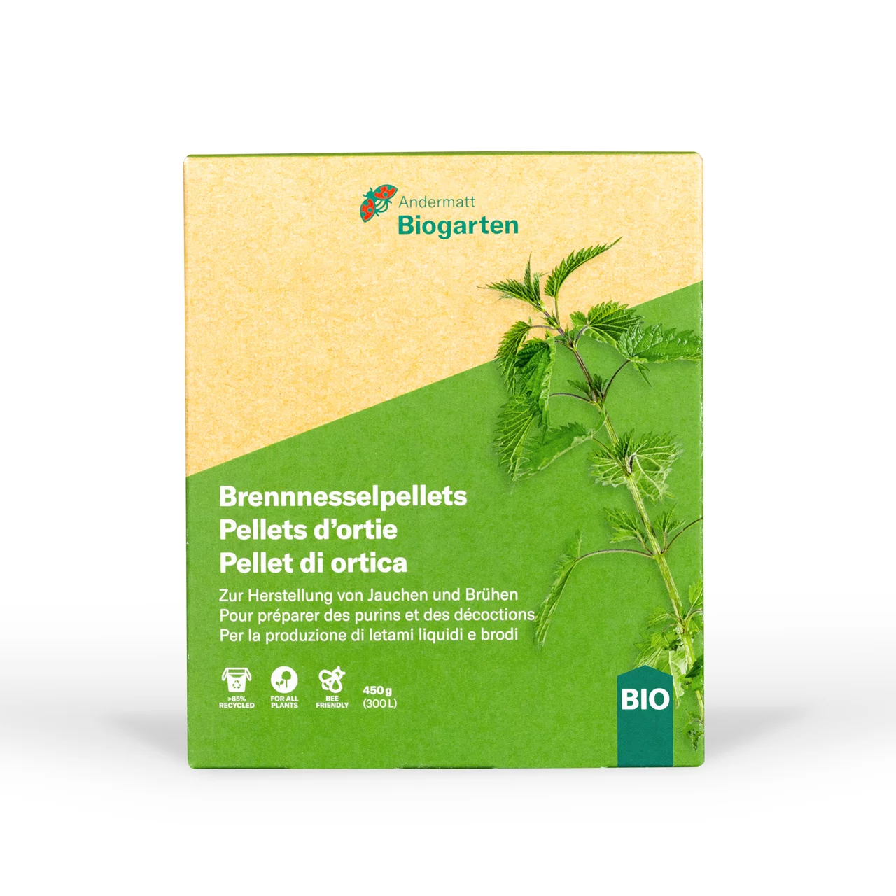 Produktbild zu «Brennnesselpellets» | © Andermatt Biogarten AG